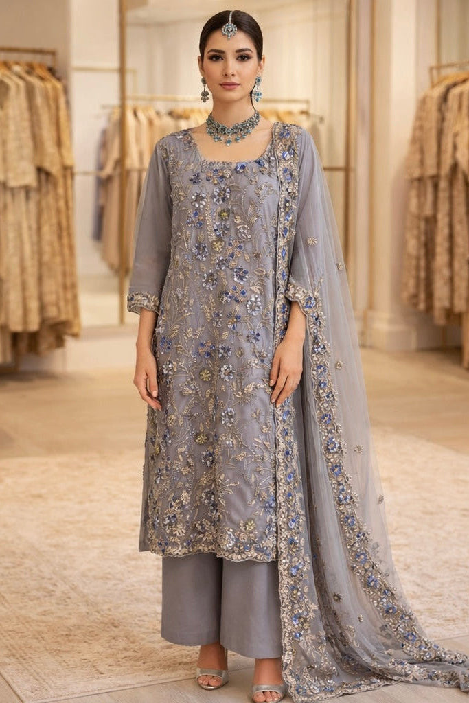 3 Piece Net Silk | LM Dubai Midnight