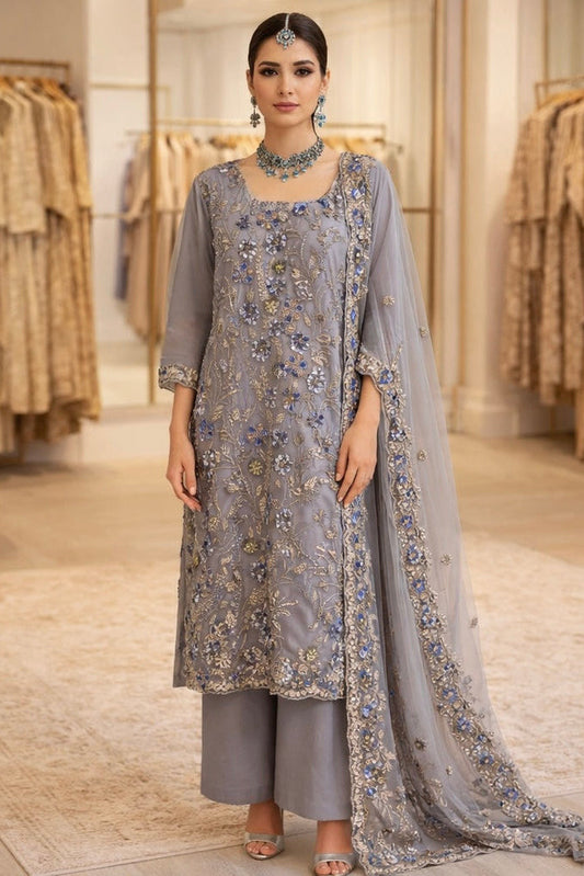 3 Piece Net Silk | LM Dubai Midnight