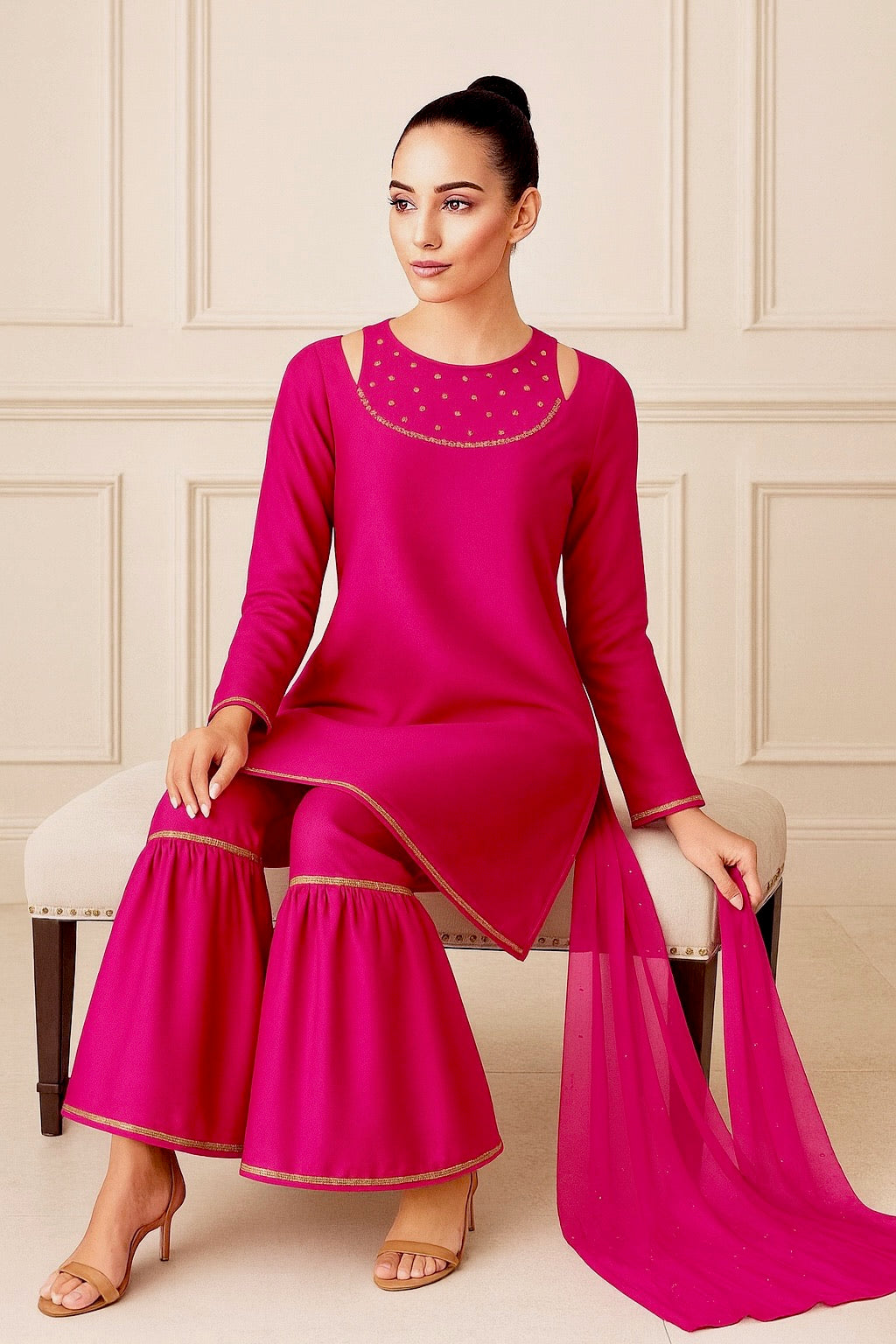 3 Piece Silk | GG Liquid Pink