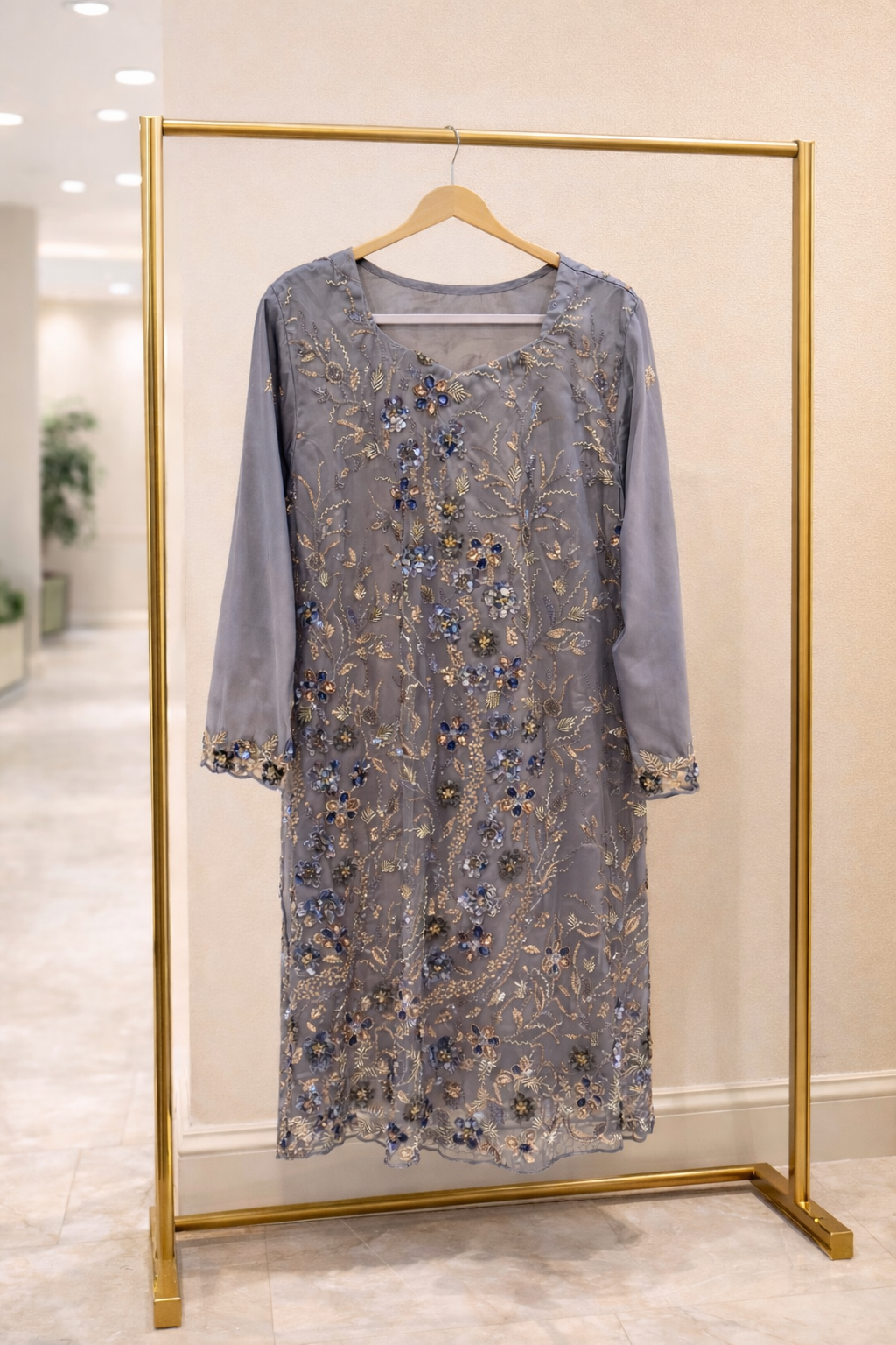 3 Piece Net Silk | LM Dubai Midnight