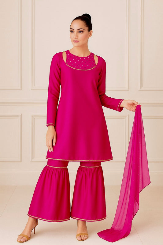 3 Piece Silk | GG Liquid Pink