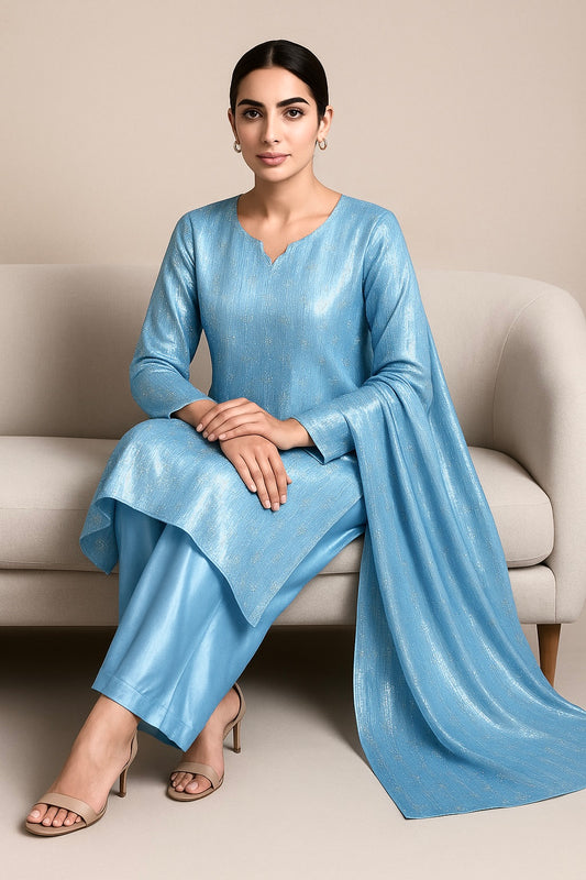 3 Piece Silk Tissue | LM Ice Blue