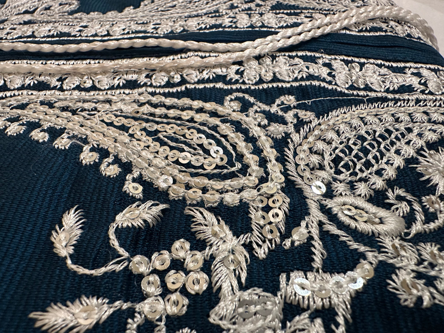 Three piece suit, embroidered, simple matching dupatta